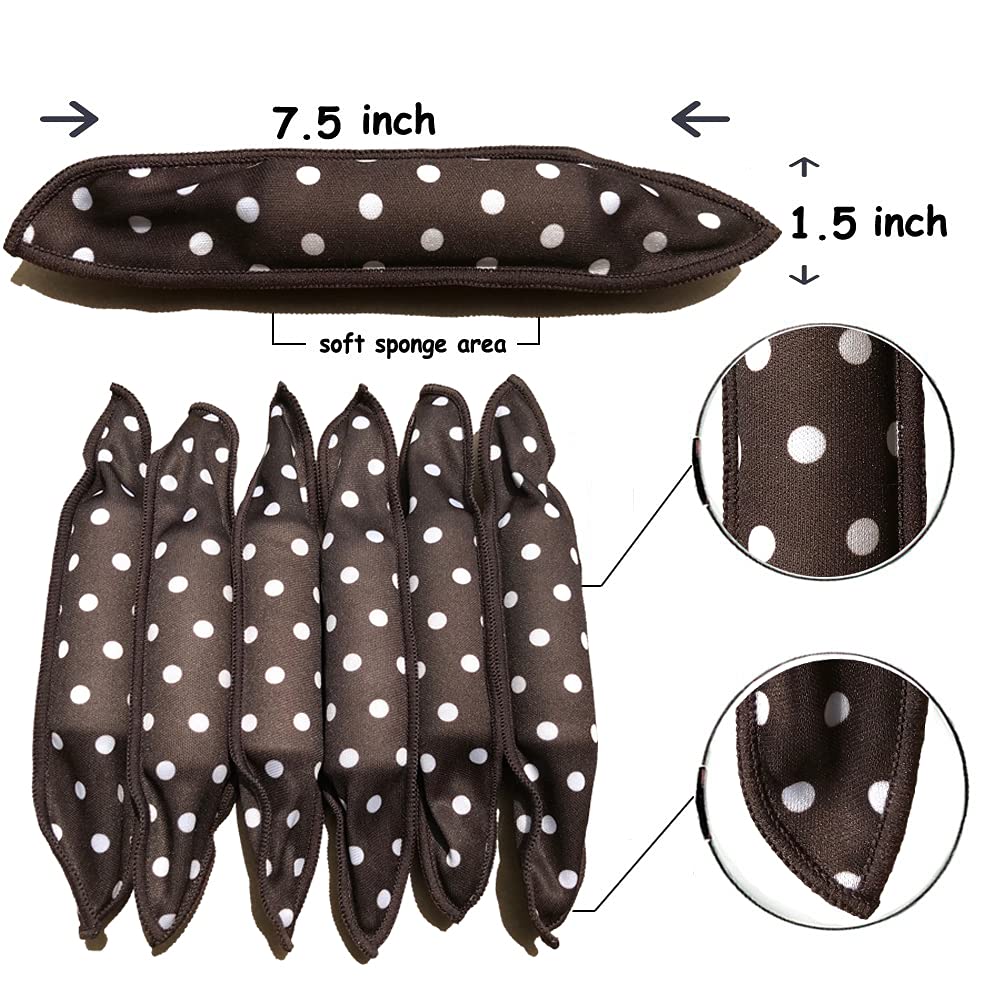 Aimin Hair – Rodillos de espuma para rizar el pelo por la noche, rodillos flexibles, suaves para la almohada, rodillos de esponja (40 piezas, negro)
