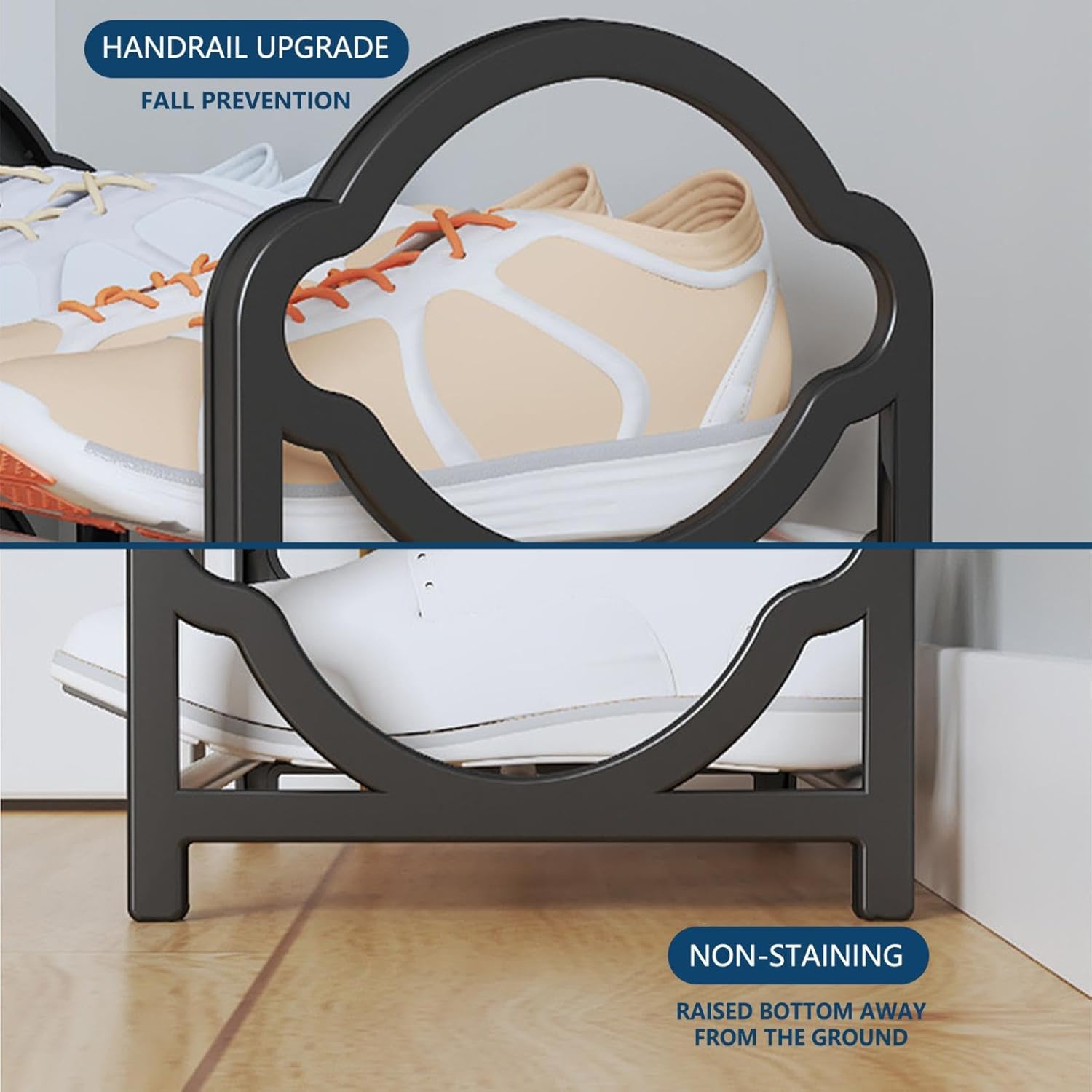 Generic Zapatero para el hogar, organizador de almacenamiento portátil con diseño de 4 niveles, estantes multiusos para zapatos de entrada y