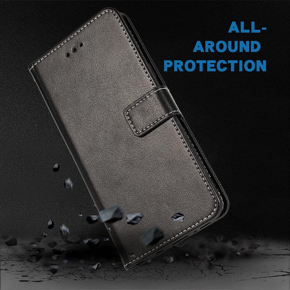 Compatible con Oppo R15 Neo – Funda tipo cartera con correa para la muñeca con cordón de cuero, soporte para tarjetas, accesorios para celulares,
