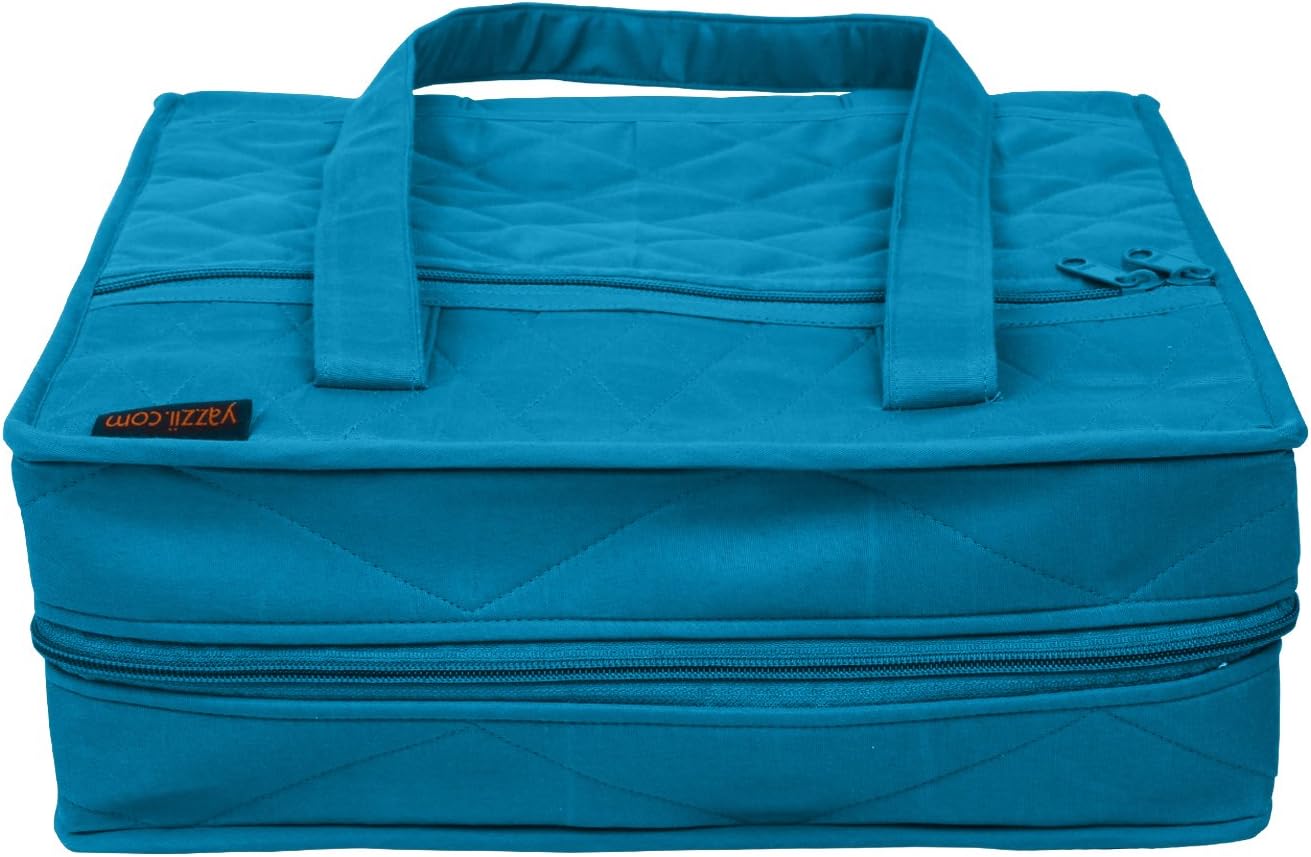 Yazzii Quilter’s – Bolsa para proyectos con 19 bolsillos, organizador de bolsas de almacenamiento portátil, organizador de almacenamiento multiusos