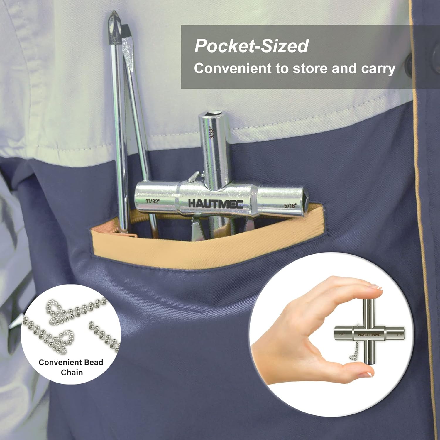 HAUTMEC – Llave sillcock de 4 vías (PL0028-5, 5 unidades)