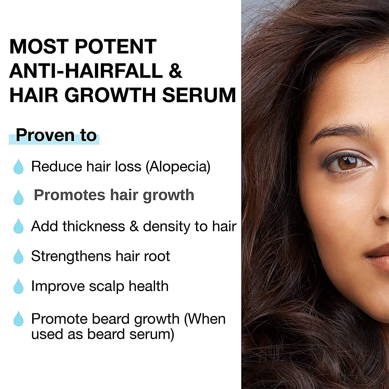 Suero minimalista para el crecimiento del cabello activo al 18%  Con Procapil, Capixyl, Redensyl, Anagain y Baicapil para control de caídas y