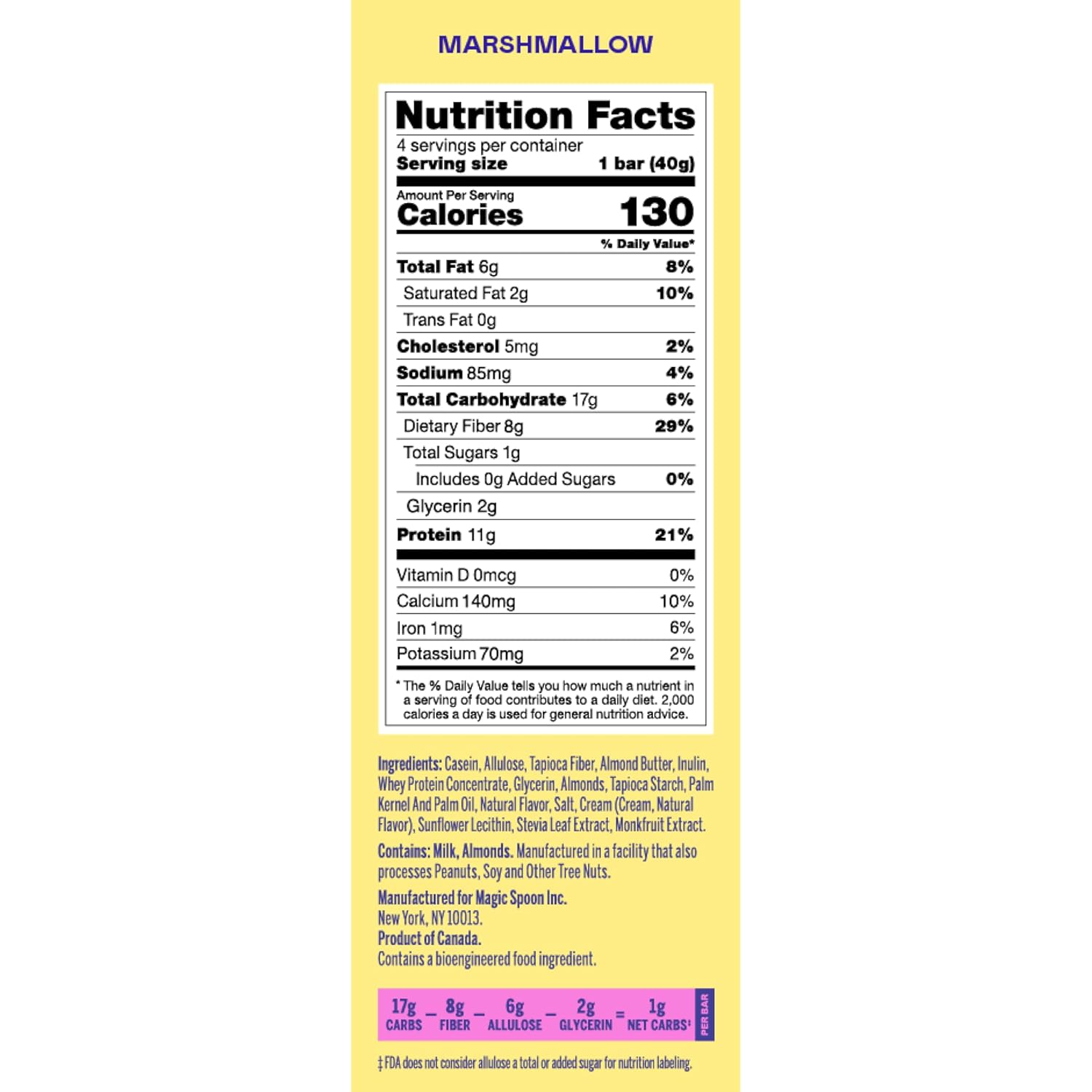 MAGIC SPOON Treats I High Protein I Low Carb I Keto Friendly I 0.04 oz de azúcar I Trato crujiente I Barra de proteínas I Barra de cereales y snack