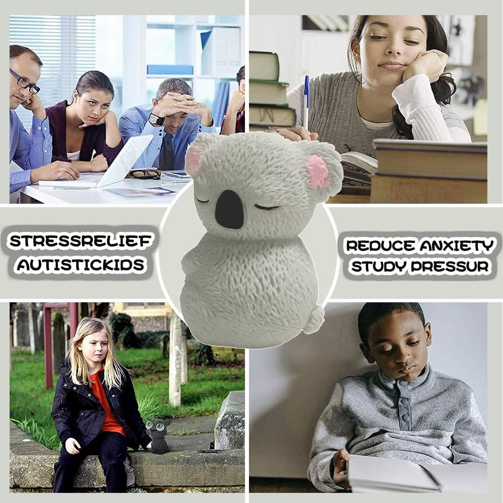 Koala Fidget Toy Squeeze Toys Elasticity Fidget Koala Toys Squeeze Unzip Toys Hand Grip Ansiedad Juguetes Sensoriales Stress Grey Koala Juguetes