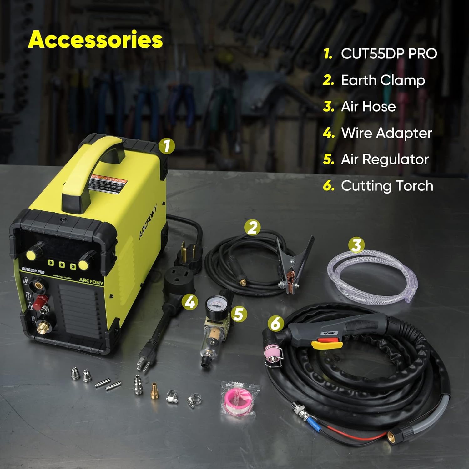Cortador de plasma, CUT55DP Pro 55Amps máquina de corte de plasma de arco piloto, doble voltaje 110V220V IGBT Inverter máquina de corte
