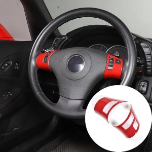 Cubierta del marco del botón del volante de automóvil para Corvette C6 Z06 ZR1 2005-2013 Accesorios de interior Calcomanía, calcomanías de estilo Cubierta del marco del botón del volante de automóvil para Corvette C6 Z06 ZR1 2005-2013 Accesorios de interior Calcomanía, calcomanías de estilo