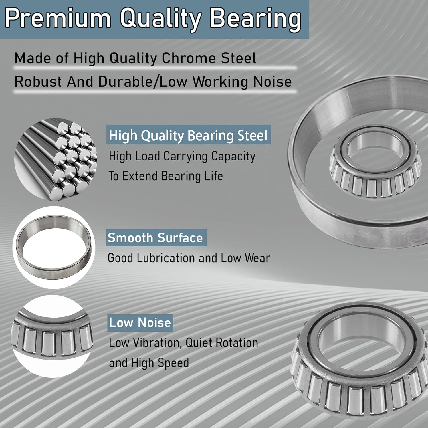4 Sets 3500 LB Boat Trailer Axle Bearing Kits – Endxedo L68149 L44649 Bearing Kits with 171255TB Grease Seals, 1.98” Trailer Dust Caps, Cotter