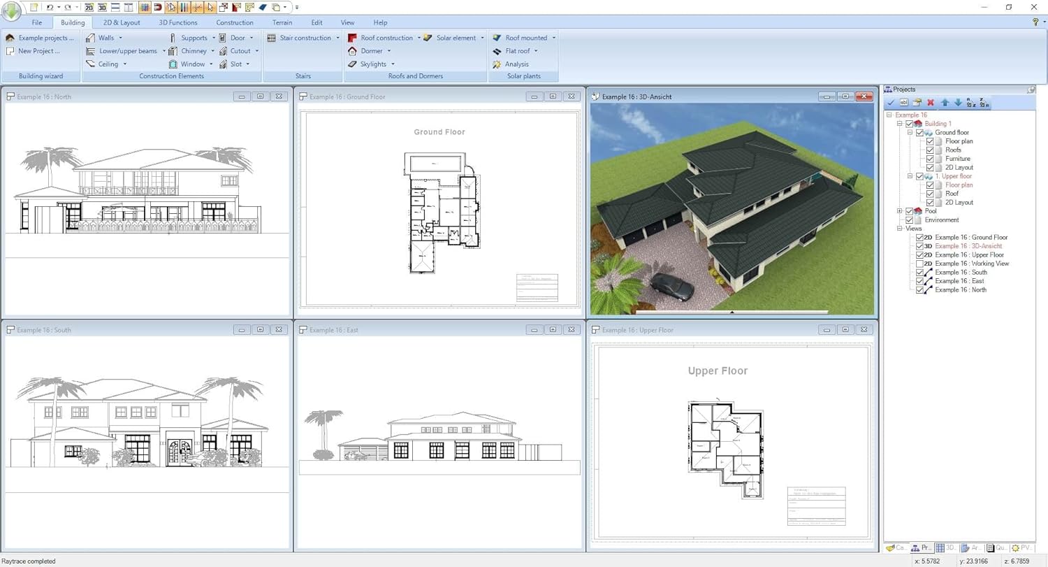 Home design software compatible with Windows 11, 10, 8.1, 7  Design your dream house including photovoltaic installations – 3D CAD 9 Architecture