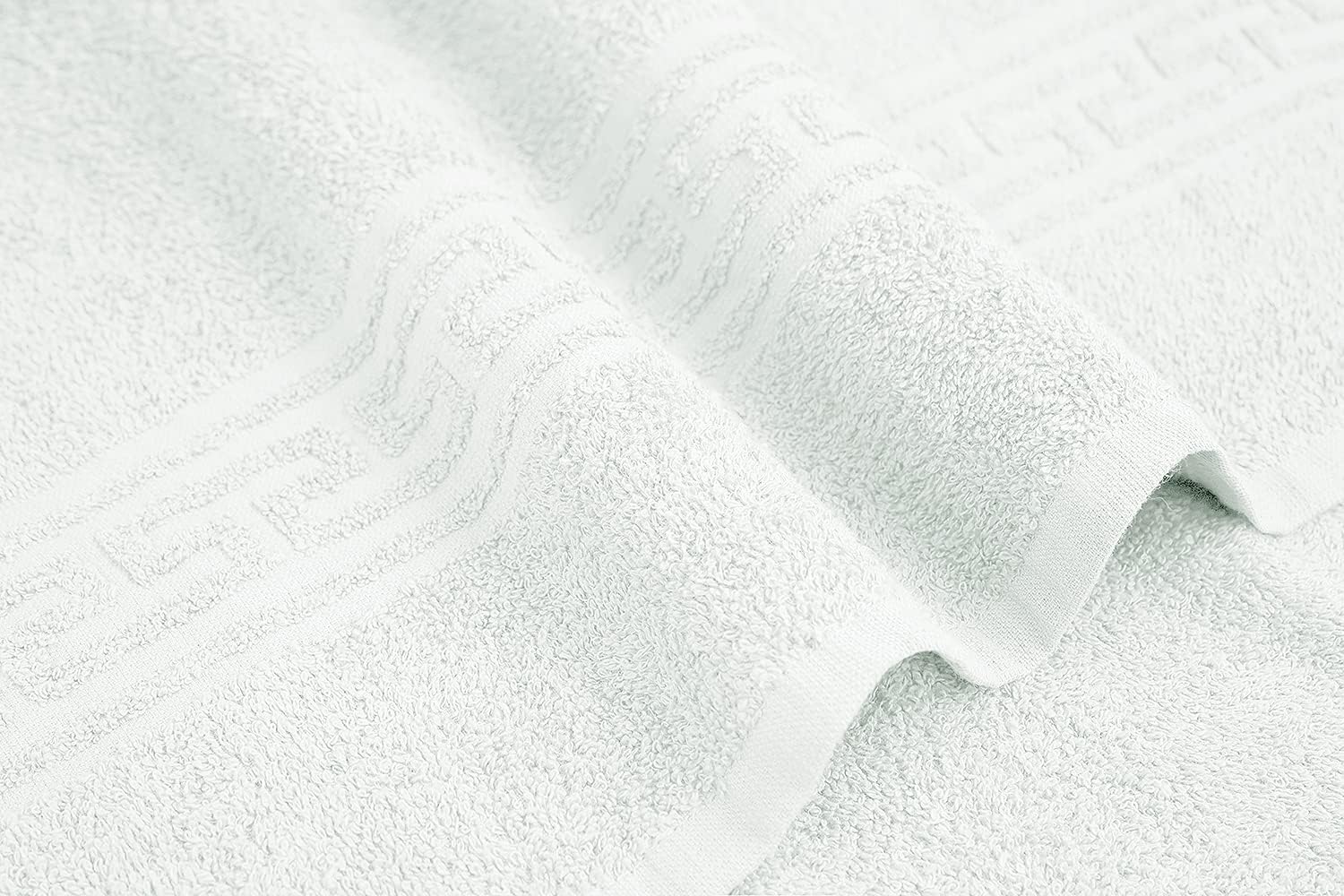 STF Paquete de 6 toallas de baño blancas de hotel a granel de 24 x 48 pulgadas, 100% algodón, económicas y económicas para usos comerciales,