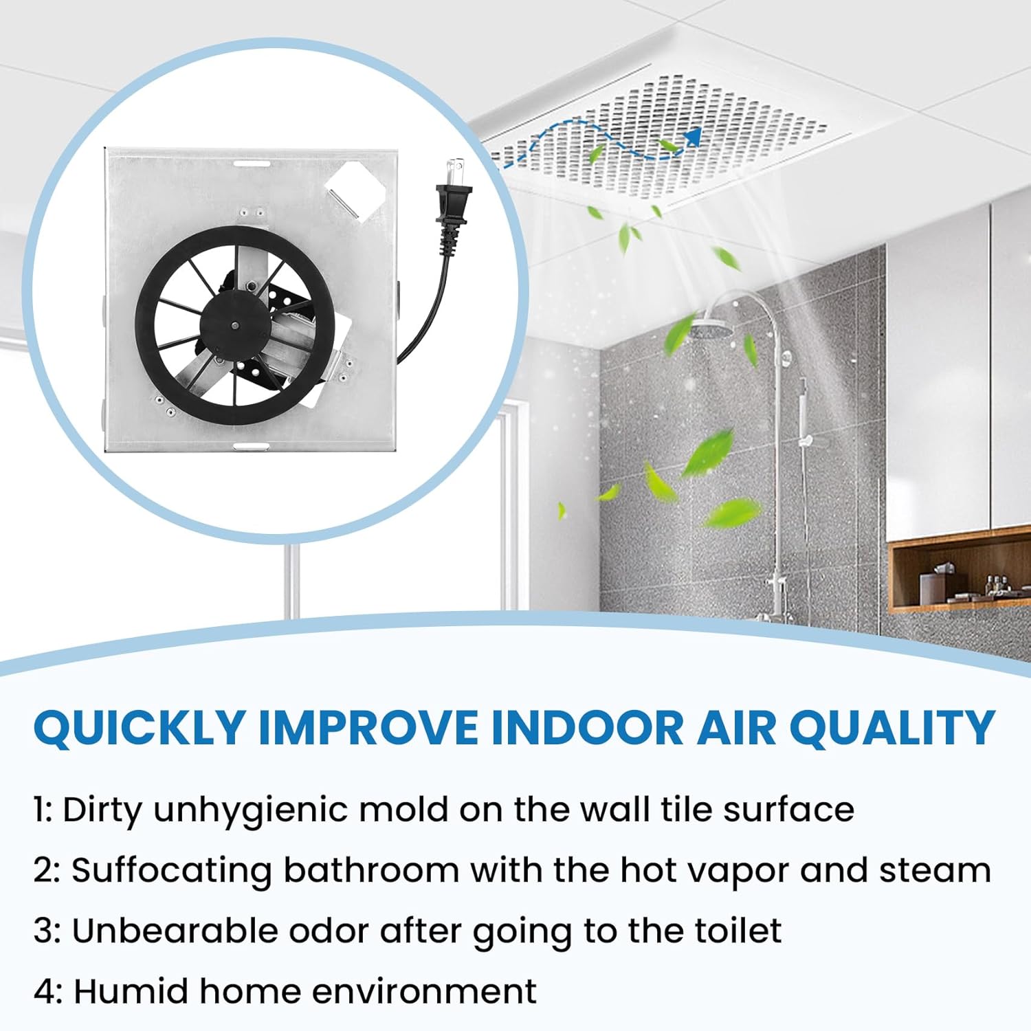 Ventilador S97012026 para Broan Nutone 50 cfm Modelos 688-G, 688-H, 688-J, 688-K, 663-G, 663-H, 663-J. 2.0 Sones, también se adapta a los modelos