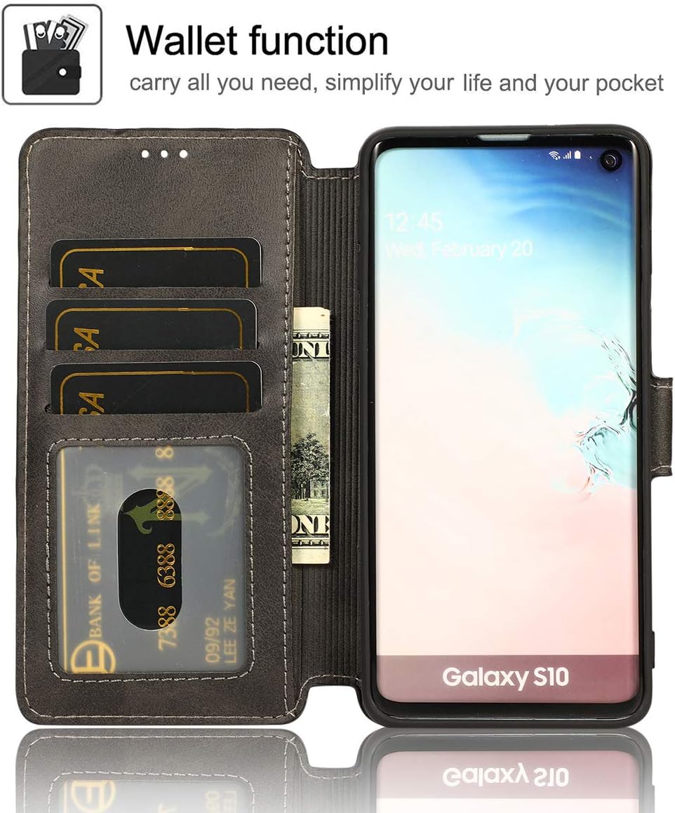 QLTYPRI Para Samsung Galaxy A50 Case A50S A30S Funda Premium PU Cuero Simple Wallet Case Ranuras Para Tarjetas Soporte Manos Libres Cierre Magnético