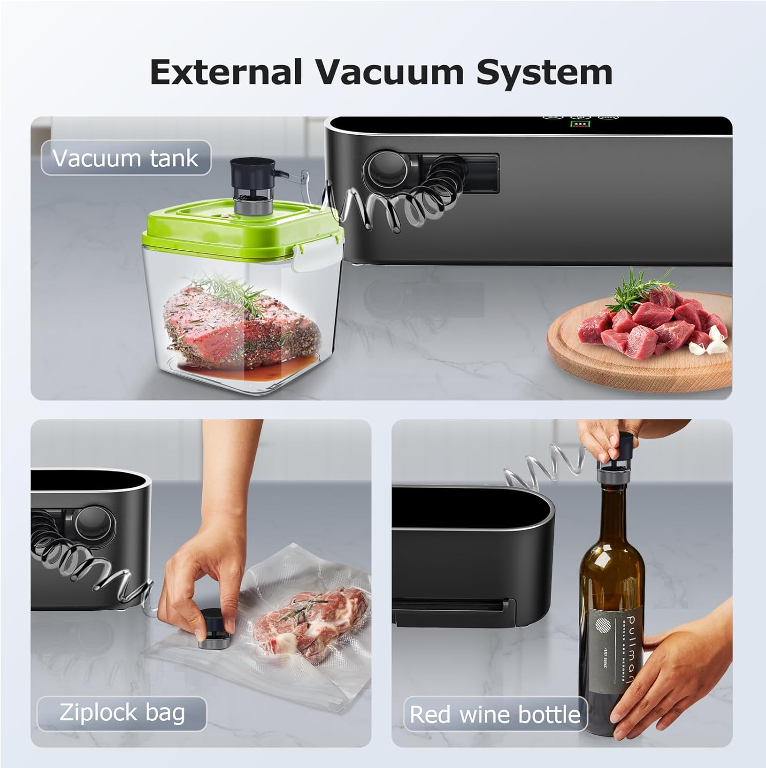 FRESKO Máquina selladora al vacío completamente automática manos libres automática de detección de humedad secahúmeda sellador de alimentos con 10