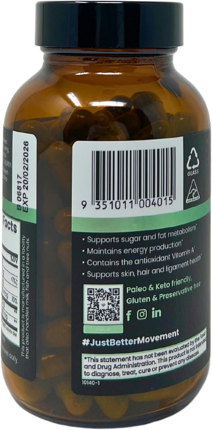 Cápsulas de colágeno puro y espirulina para la energía y la salud de la piel, 120 unidades