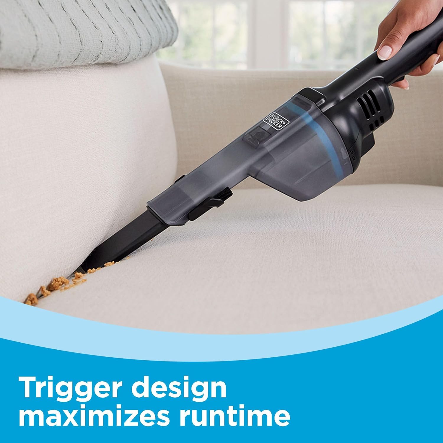 BLACK+DECKER Dustbuster blast Aspiradora de mano inalámbrica con cargador y herramienta para hendiduras (HNVD220J00)