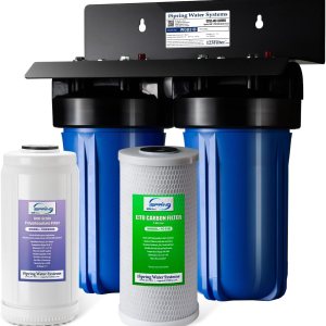 iSpring WGB21B-DS – Sistema de filtración de agua de 2 etapas para toda la casa, con filtro CTO de sedimentos de 10 x 4.5 pulgadas (cloro, sabor y iSpring WGB21B-DS – Sistema de filtración de agua de 2 etapas para toda la casa, con filtro CTO de sedimentos de 10 x 4.5 pulgadas (cloro, sabor y