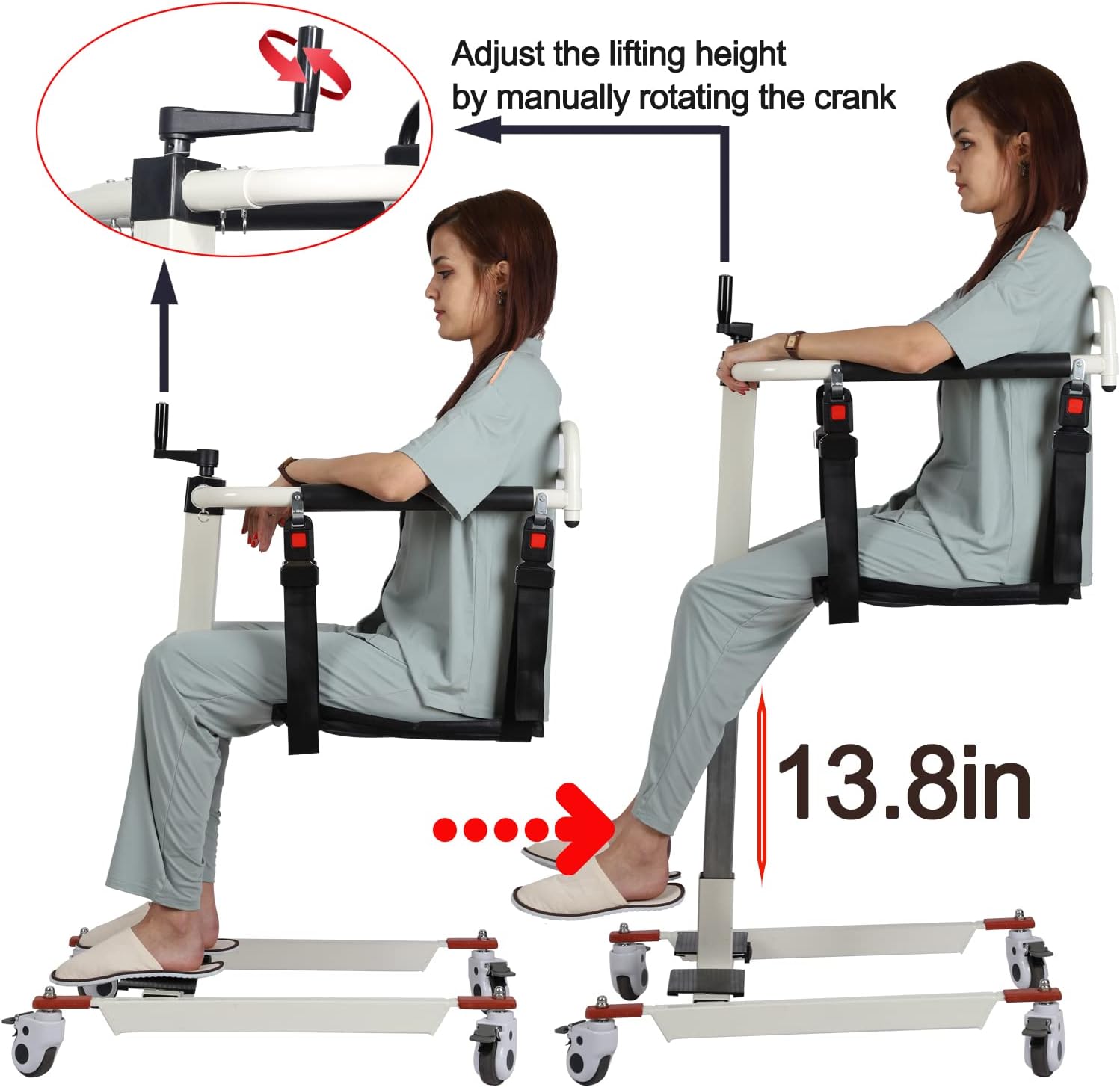 Silla de transferencia de paciente, silla de transferencia de paciente para el hogar, transferencia de silla de ruedas, dispositivos de