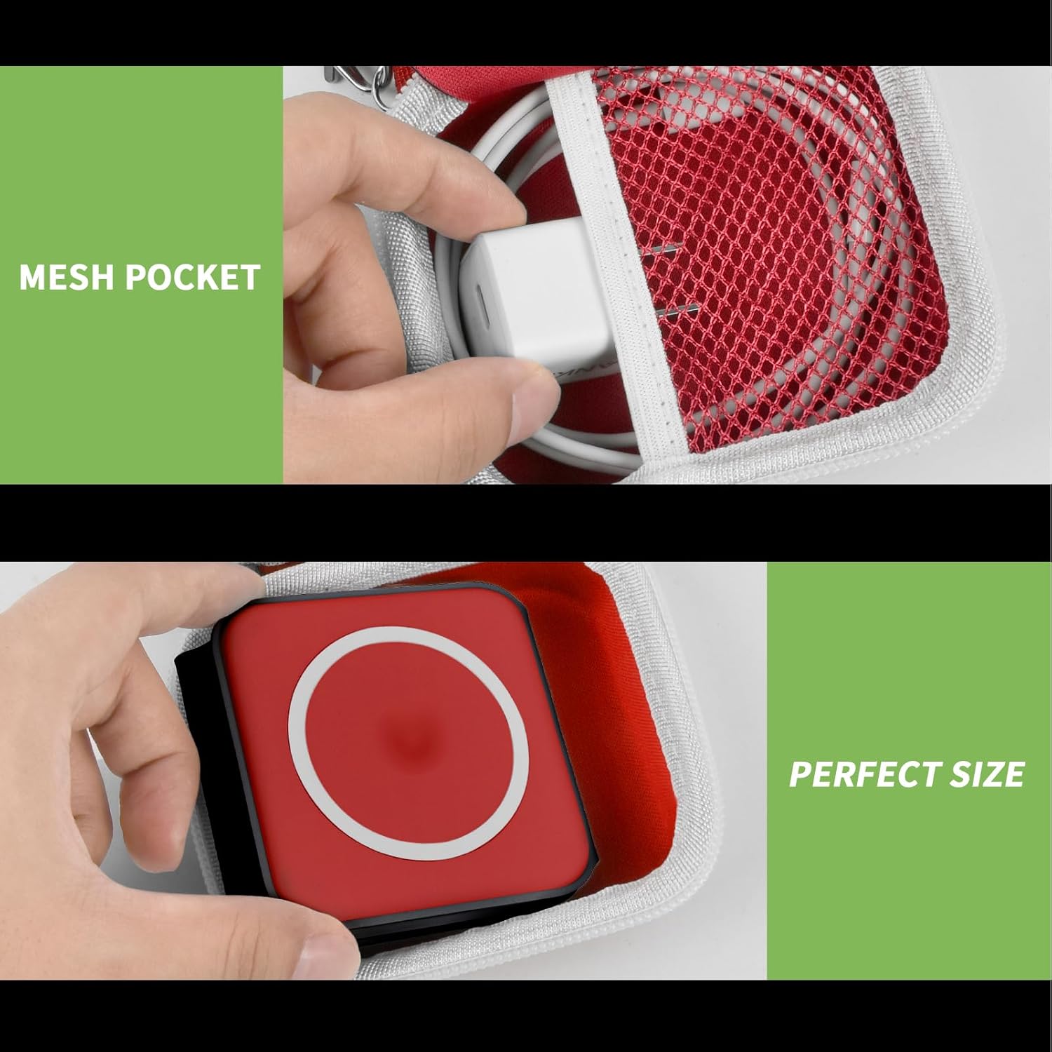 Estuche de transporte para UCOMX Nano 3 en 1 cargador inalámbrico, soporte de almacenamiento para Iseyyoxpara LISENpara RTOPS y más estación de