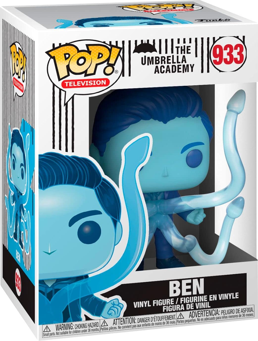 POP Umbrella Academy – Figura de vinilo de Ben Hargreeves Funko Pop! (paquete con funda protectora compatible con POP Box), multicolor, 3.75 pulgadas