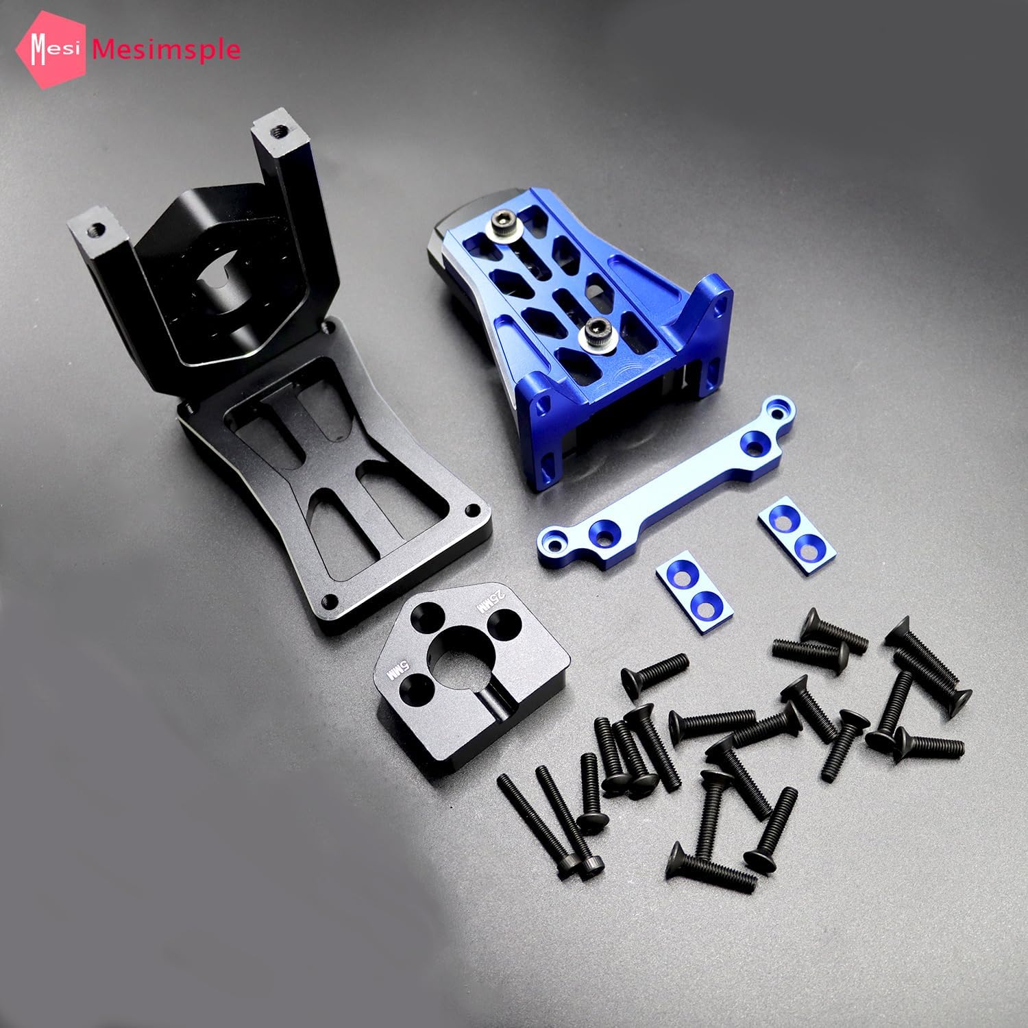 Mesimsple Soportes de motor Alloy X maxx 7760 para 15 X-Maxx 6S y Xmaxx 8S Montaje de motor delantero y trasero y actualizaciones de camión 16 XRT 8S