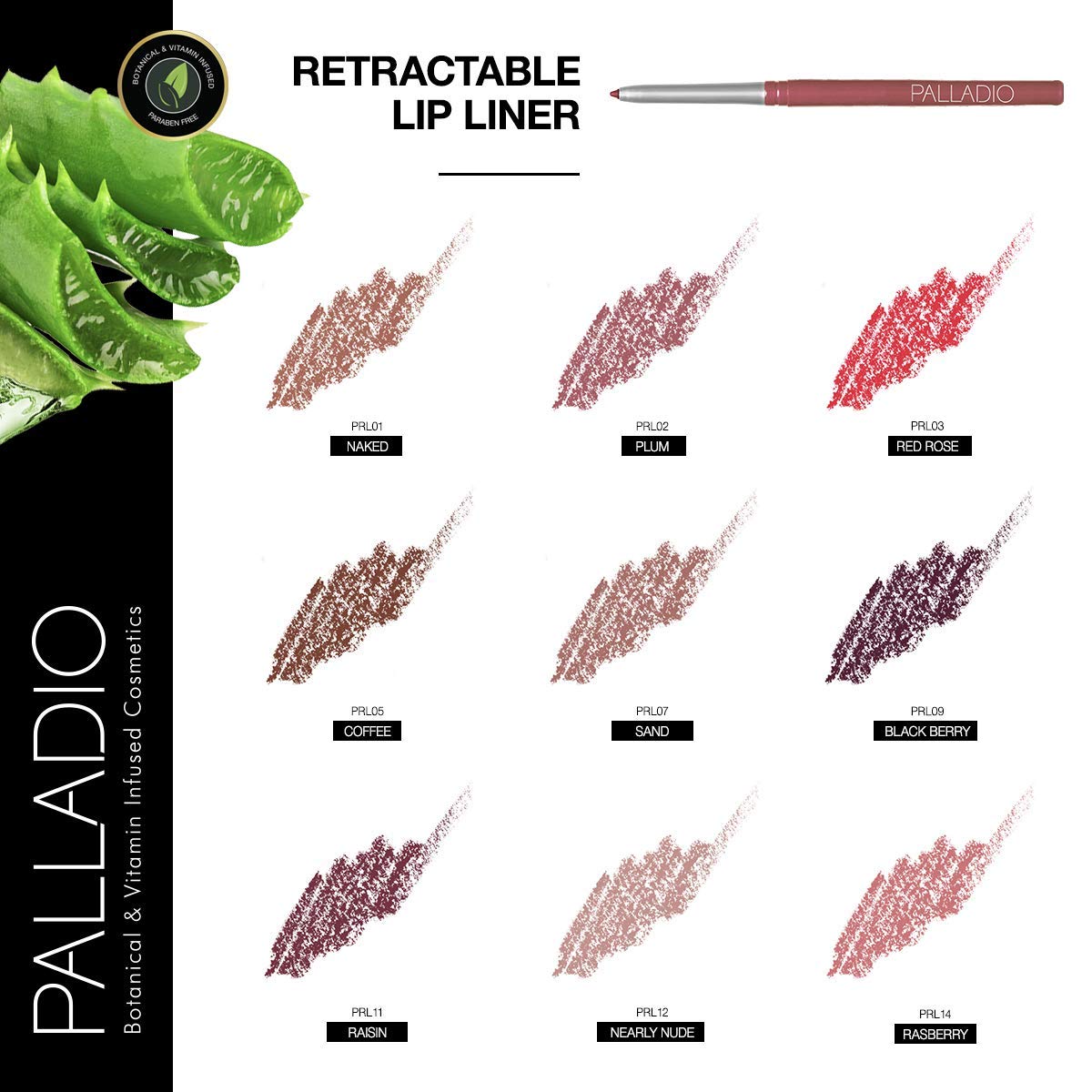Palladio – Delineador retráctil para labios