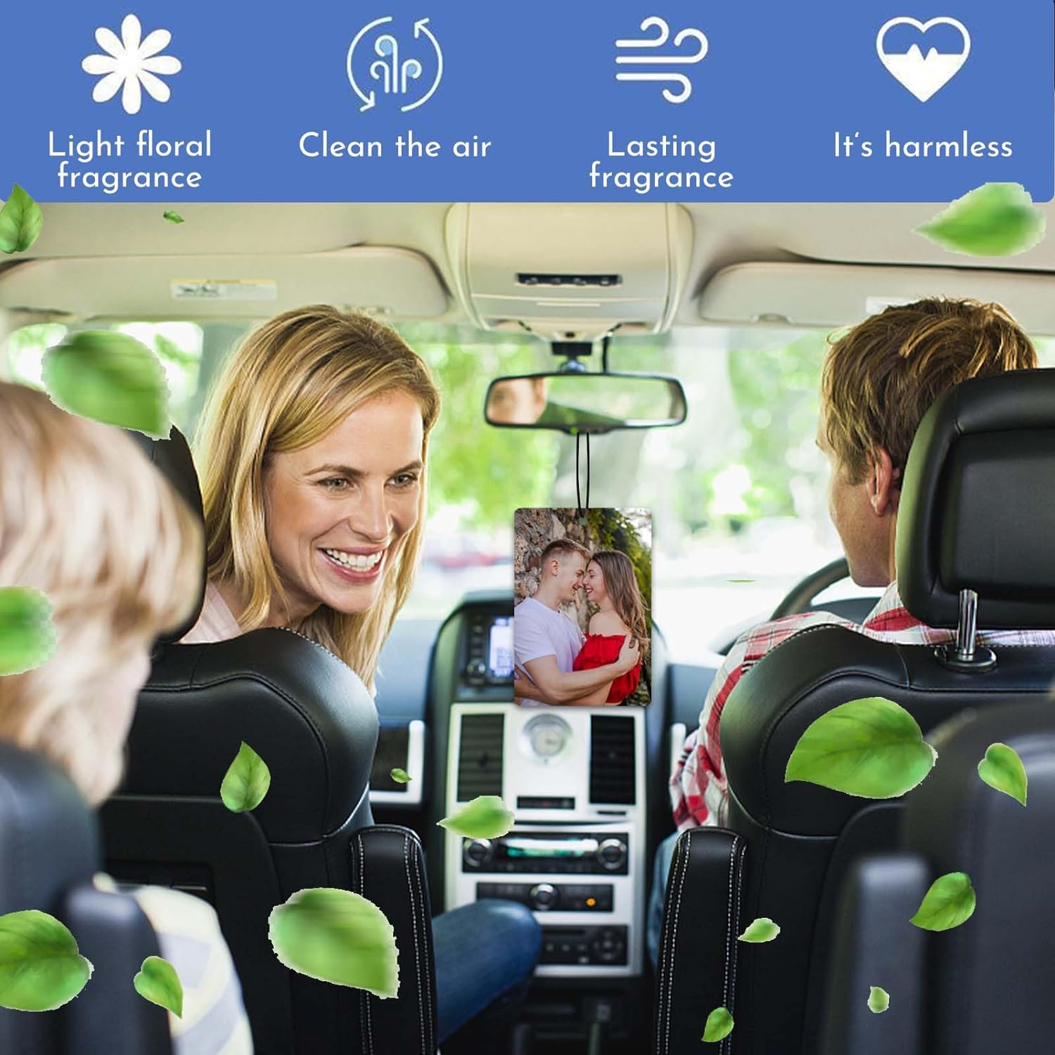 Ambientadores de aire personalizados con logotipo personalizado para automóvil, a granel, ambientadores personalizados de doble cara con logotipo de