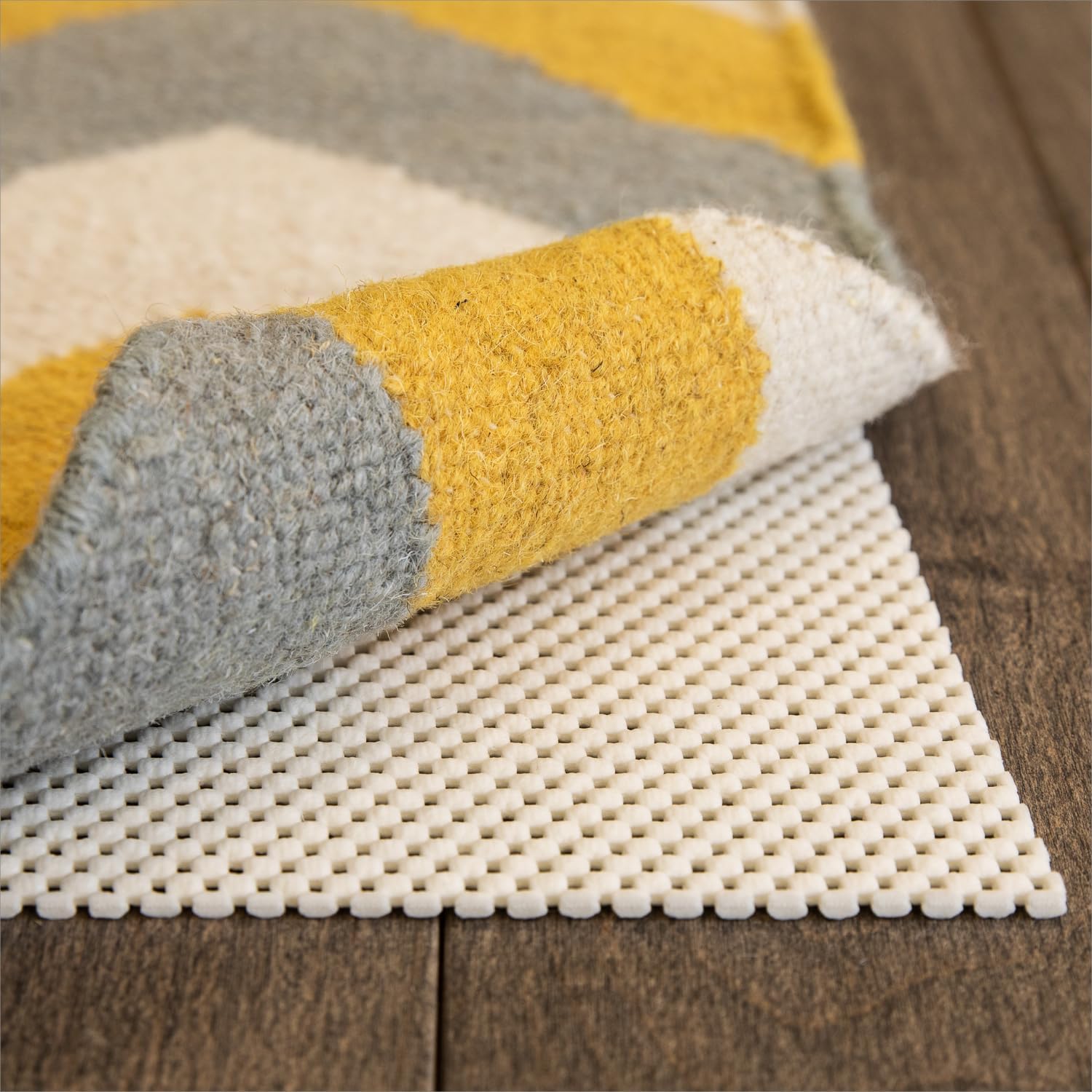 Grip-It Super Stop – Almohadilla acolchada antideslizante para alfombras de área y alfombras de pasillo, agarre de alfombra para suelos de madera