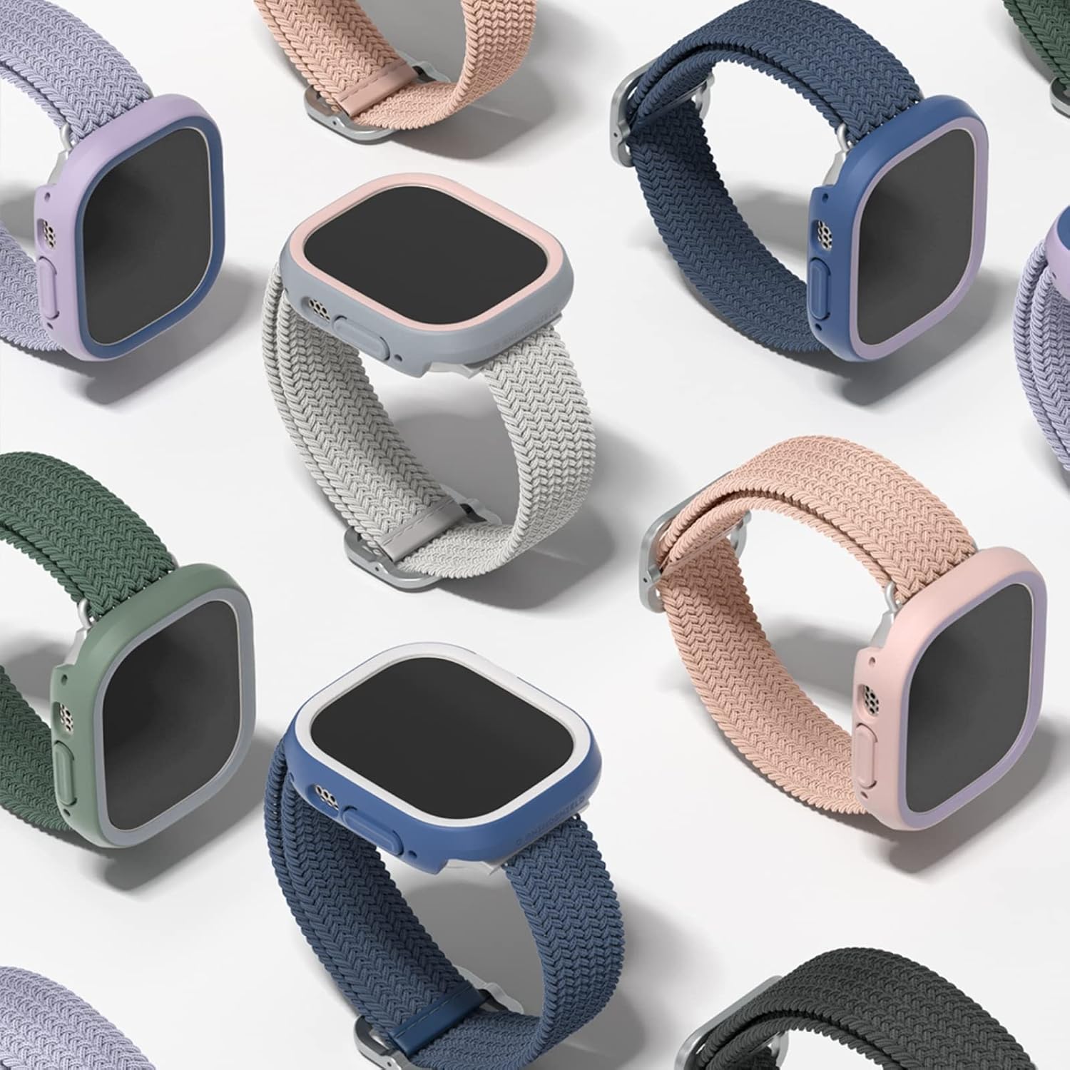 RhinoShield Correa trenzada para Apple Watch Series Ultra  87  SE  3 4244  45  1.929 in correa de Apple Watch