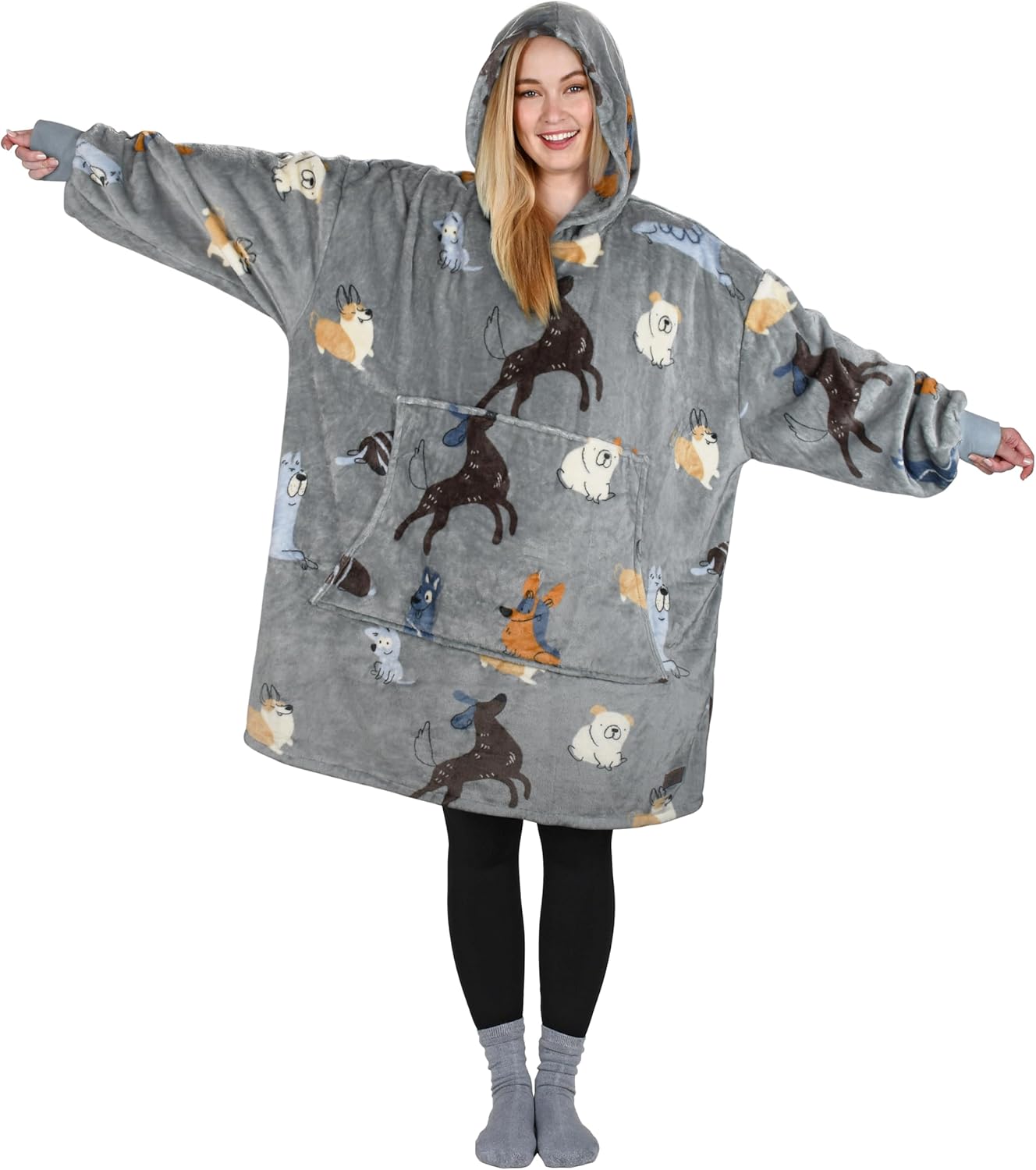 Catalonia Sudadera con capucha de gran tamaño, sudadera de forro polar con bolsillo frontal grande, para adultos, hombres y mujeres