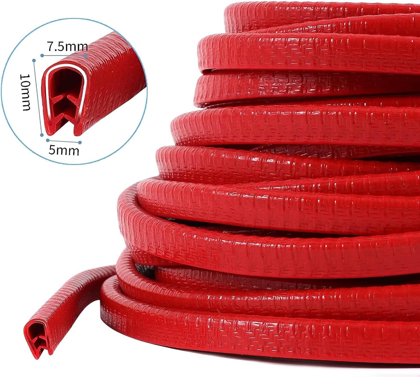 Protectores de borde de puerta de automóvil de 33 pies, ajuste universal, goma negra en forma de U, protector de arañazos para automóviles,