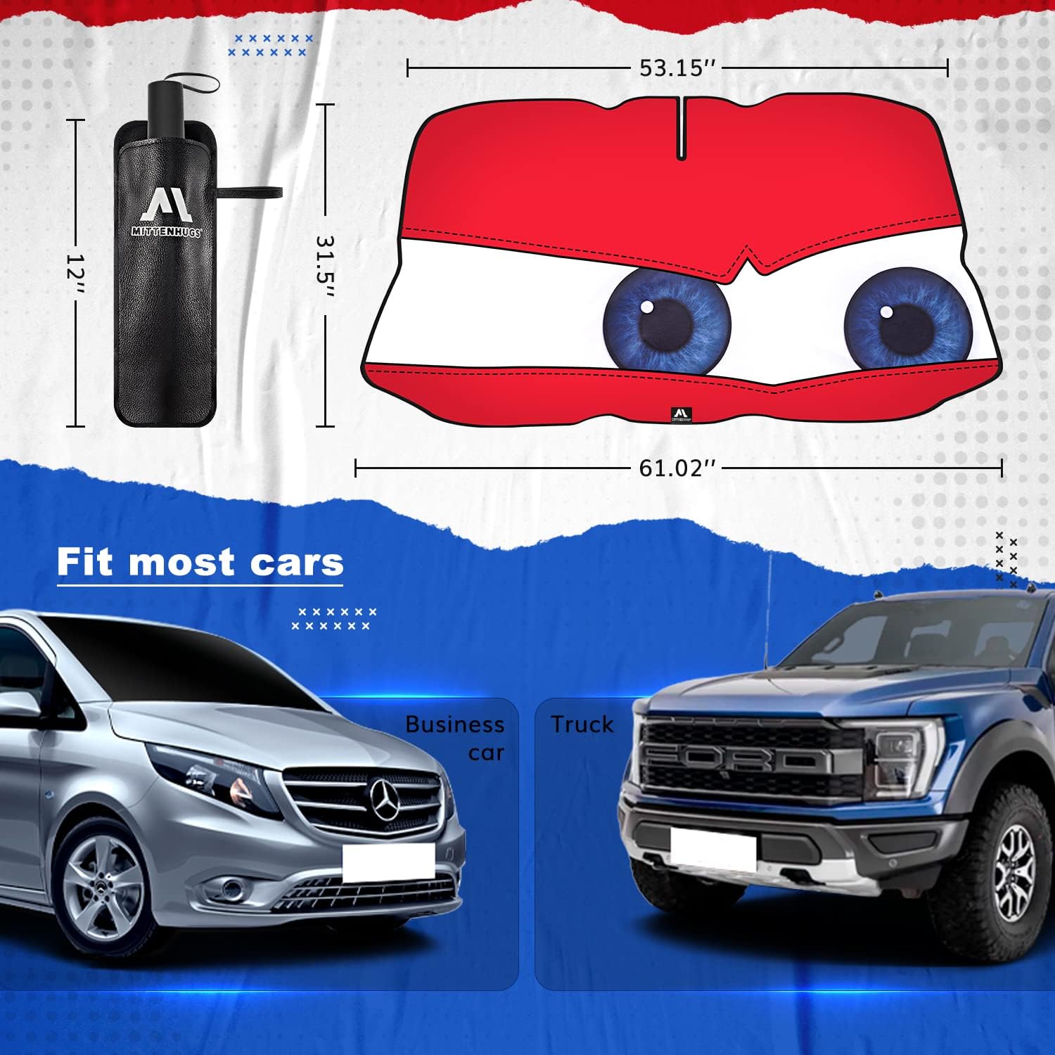 Parasol para parabrisas de automóvil, reflector plegable de rayos UV, protector de visera para automóviles, camiones, SUV, mantiene el vehículo