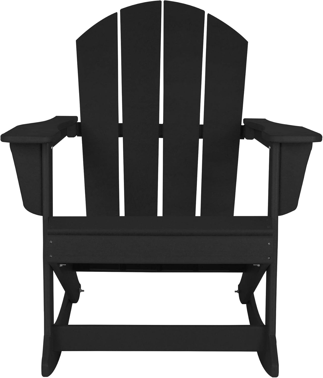 WO Home Furniture – Mecedora clásica para exteriores, HDPE, resistente a los rayos UV, color negro