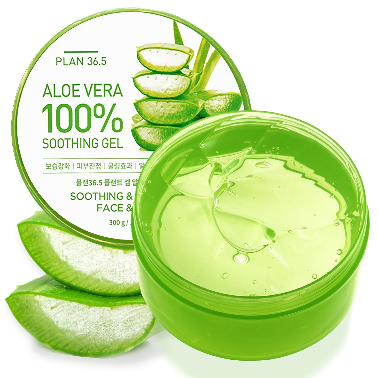 Plan 36.5 Gel calmante de aloe vera, 300 g10.6 oz