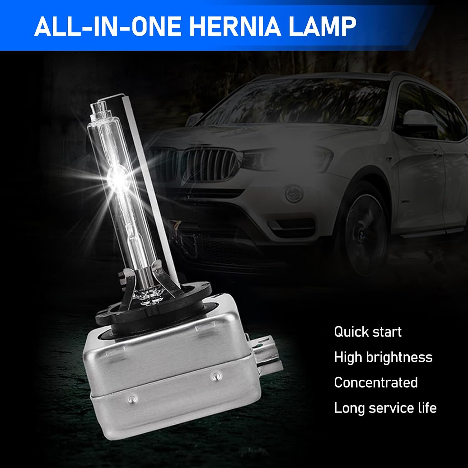 Fogfar 2 bombillas HID para automóvil, bombillas de repuesto originales D1S de 6000 K, bombillas superbrillantes de 35 W, bombillas universales para