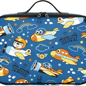 Aviones de dibujos animados divertidos piloto maquillaje bolsa de cosméticos de viaje artículos de aseo personal bolsa de viaje mujeres bolsas para Aviones de dibujos animados divertidos piloto maquillaje bolsa de cosméticos de viaje artículos de aseo personal bolsa de viaje mujeres bolsas para