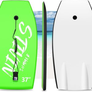 Woddtery – Paquete de 2 tablas de bodyboard ligeras, 333742 pulgadas para playa con correa de muñeca, núcleo de EPS cómodo, cubierta XPE, tabla de Woddtery – Paquete de 2 tablas de bodyboard ligeras, 333742 pulgadas para playa con correa de muñeca, núcleo de EPS cómodo, cubierta XPE, tabla de