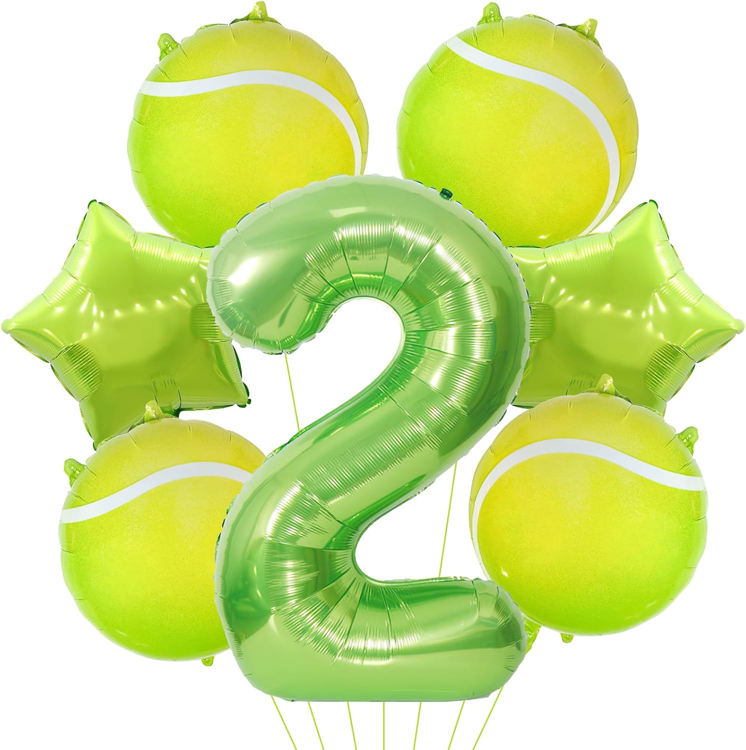 7 decoraciones para fiestas de tenis, cumpleaños, globos de aluminio Mylar para hombres, mujeres y niños, suministros de fiesta temática deportiva
