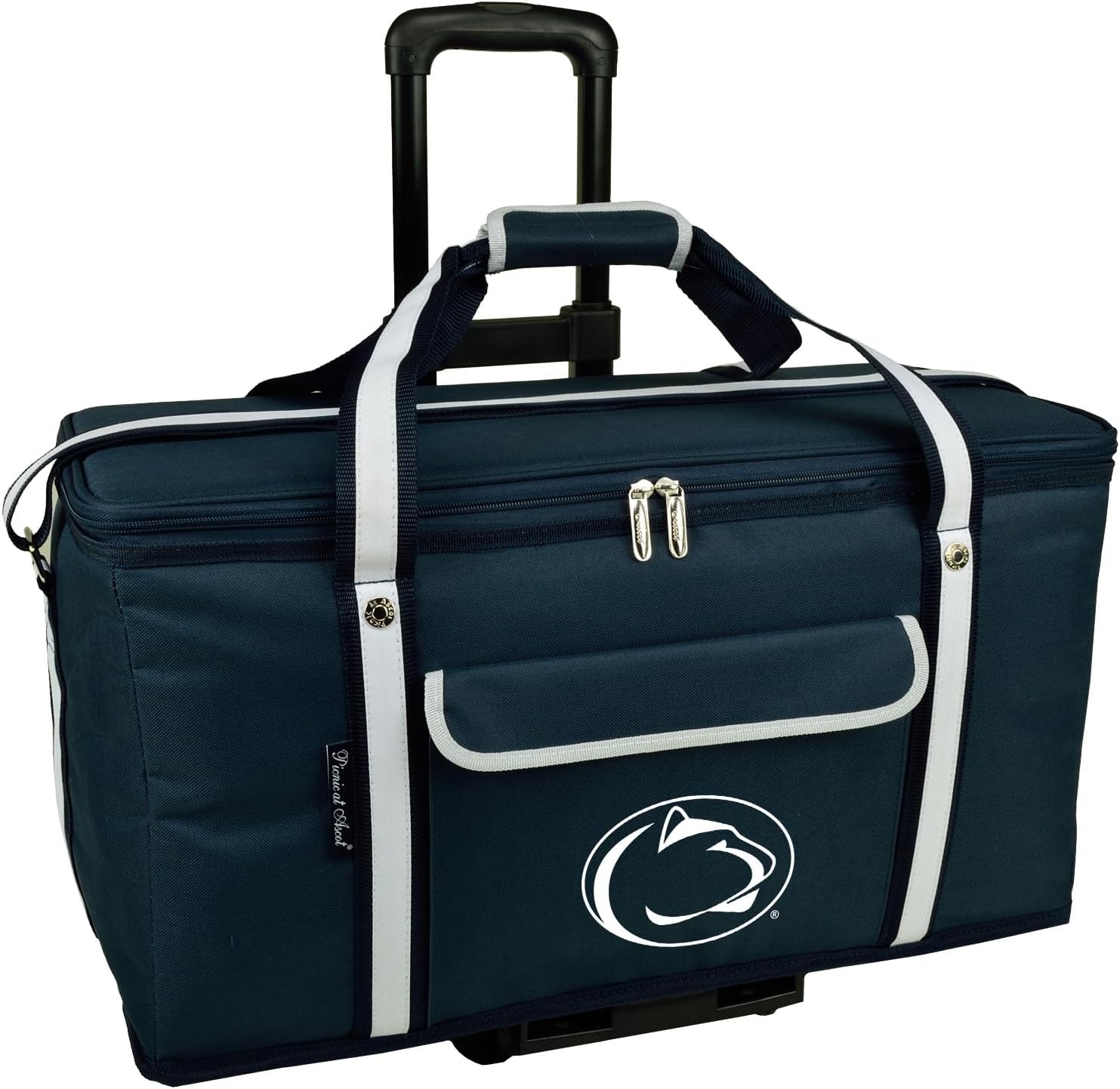 Penn State – Enfriador de picnic de viaje con ruedas con capacidad para 64 latas, enfriador plegable a prueba de fugas, diseñado y aprobado de