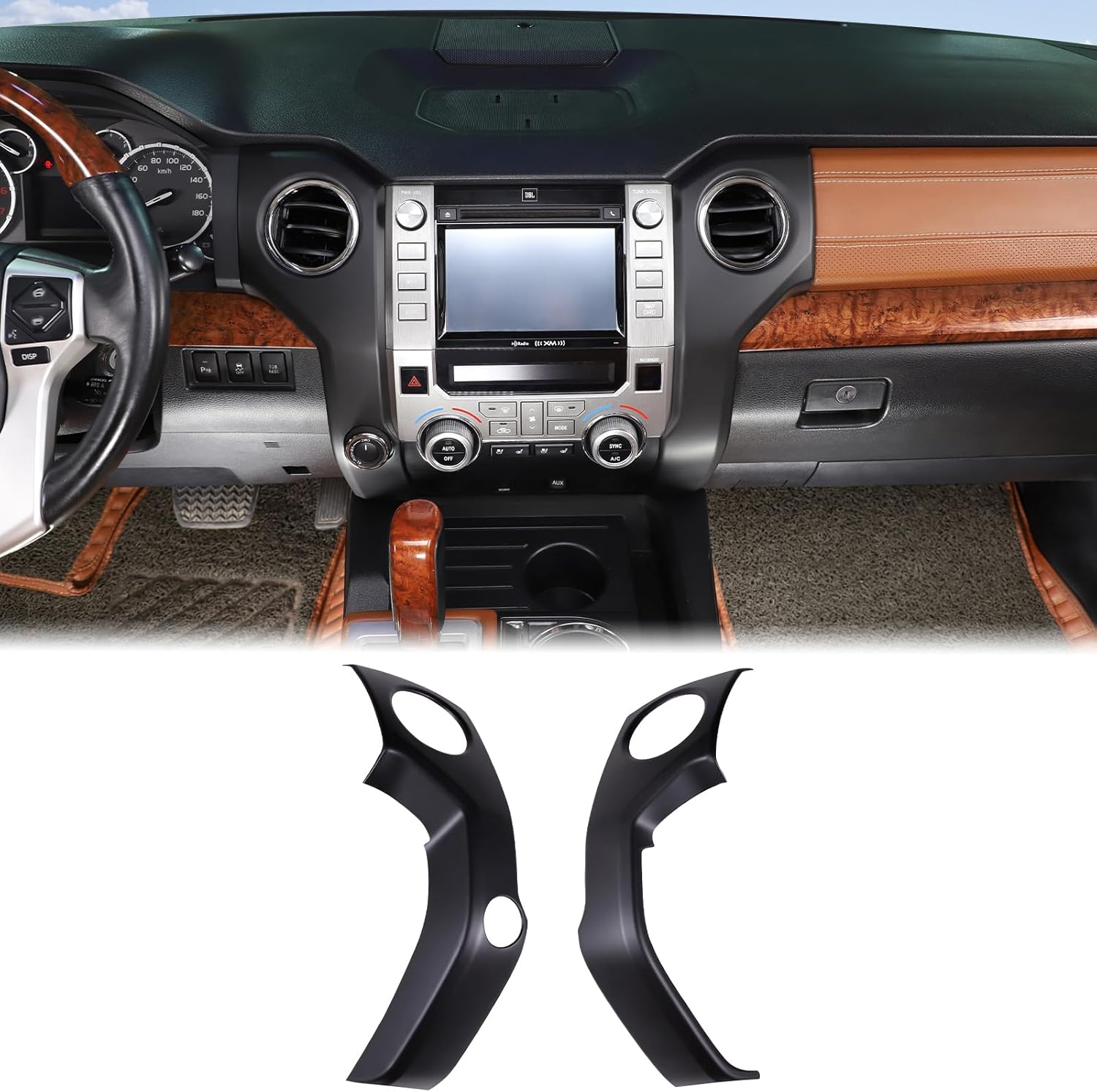 Cubierta de salida de aire para consola central de automóvil, compatible con Toyota Tundra 2014-2021, consola central, panel de aire acondicionado,