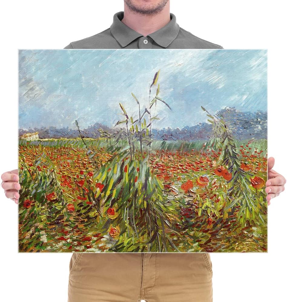 Wieco Art Impresiones en lienzo con orejas verdes de trigo por Vincent Van Gogh, impresionismo, lienzo para pared, pinturas famosas, obras de arte