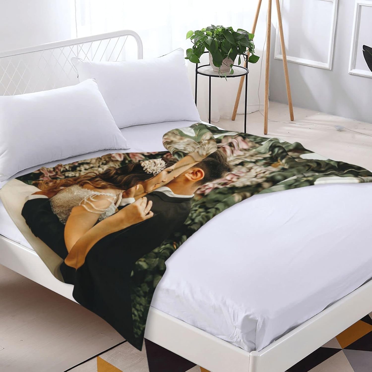 Manta de fotos personalizada, manta con nombre personalizado para papá, mamá, novio y amigos, mantas personalizadas con collages de imágenes de