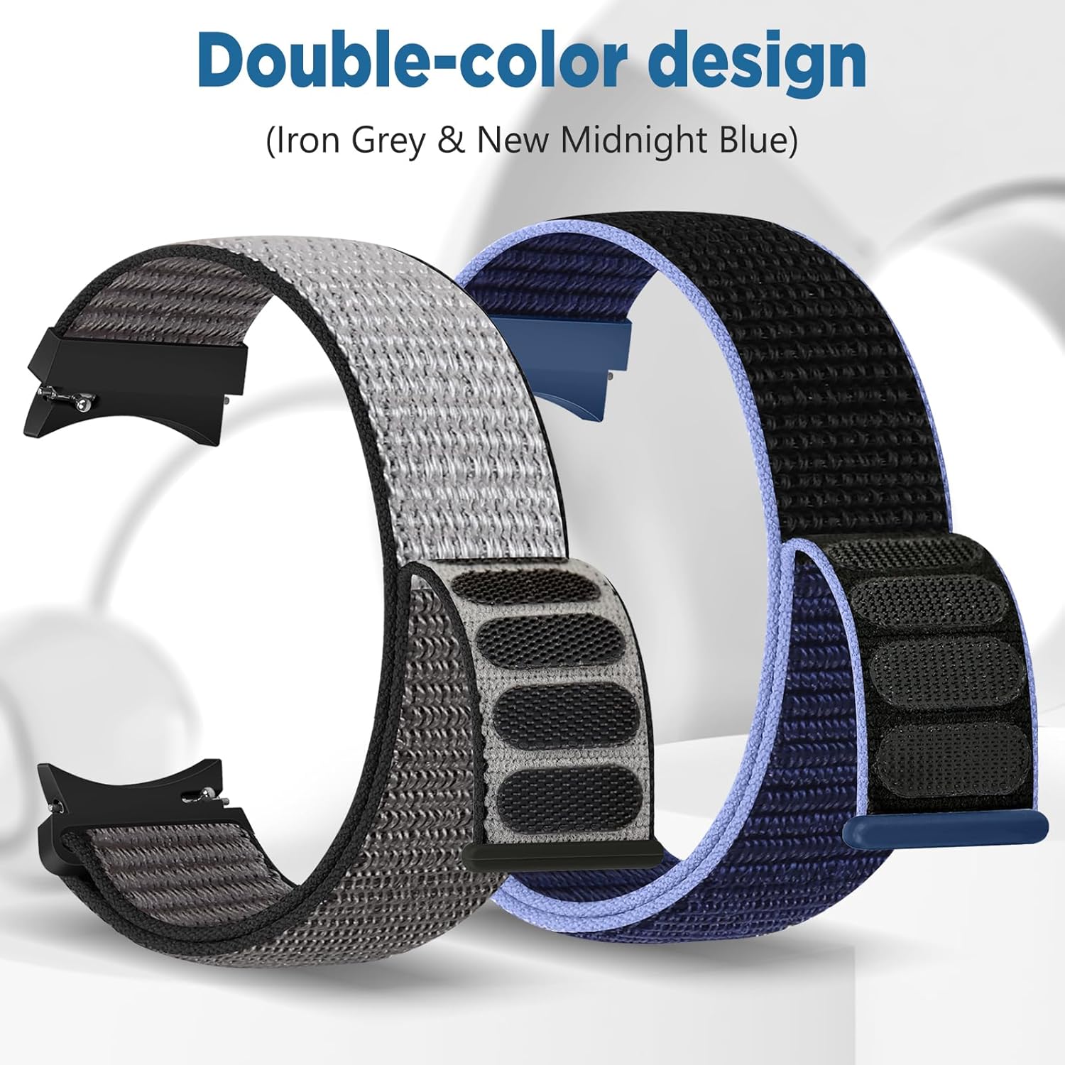 Correa de nailon compatible con Samsung Galaxy Watch 654 de 1.575 pulgadas, 1.732 pulgadas, Watch 6 Classic de 1.654 pulgadas, 1.732 pulgadas, Watch