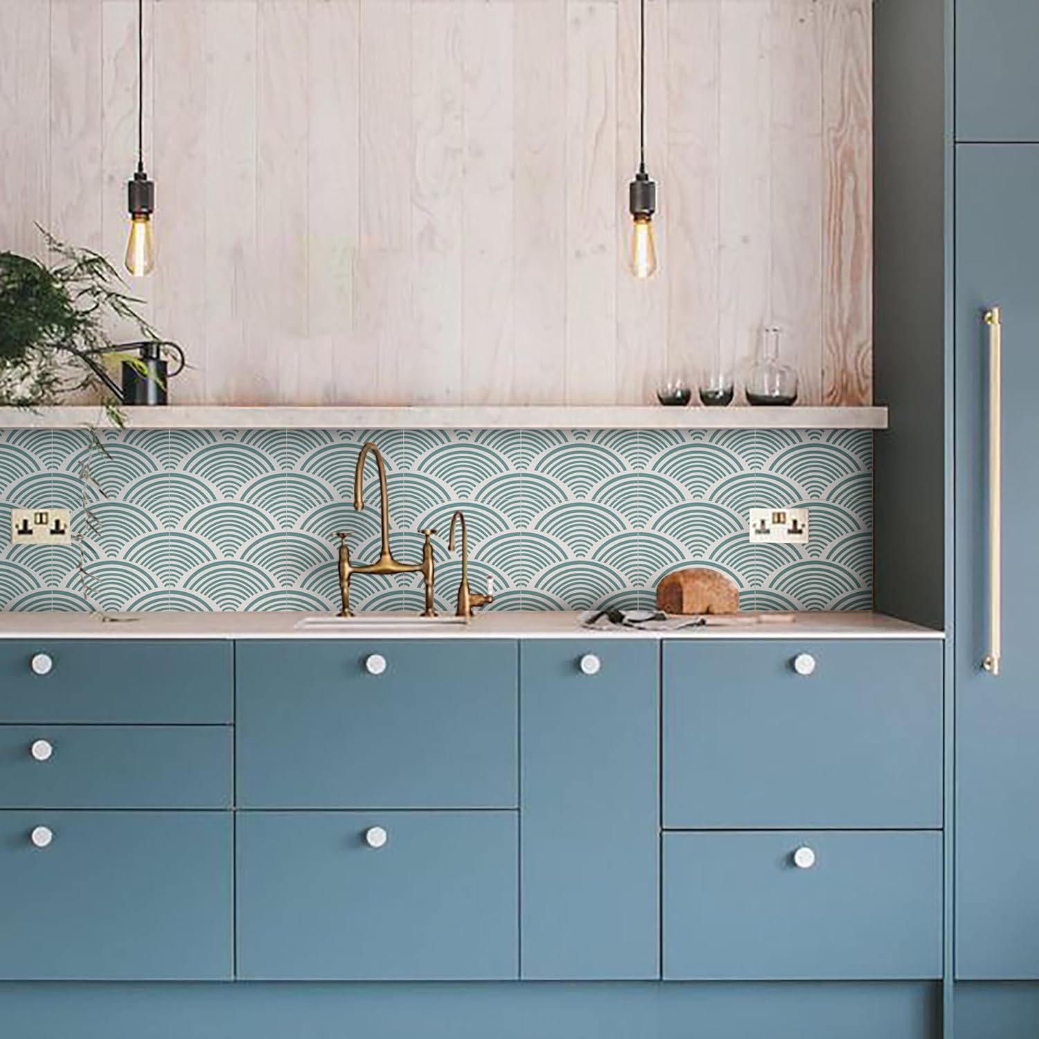 10 hojas de azulejos impermeables para salpicaduras en muro de cocina, elegantes calcomanías autoadhesivas, azulejos de PVC, azulejos de pared de