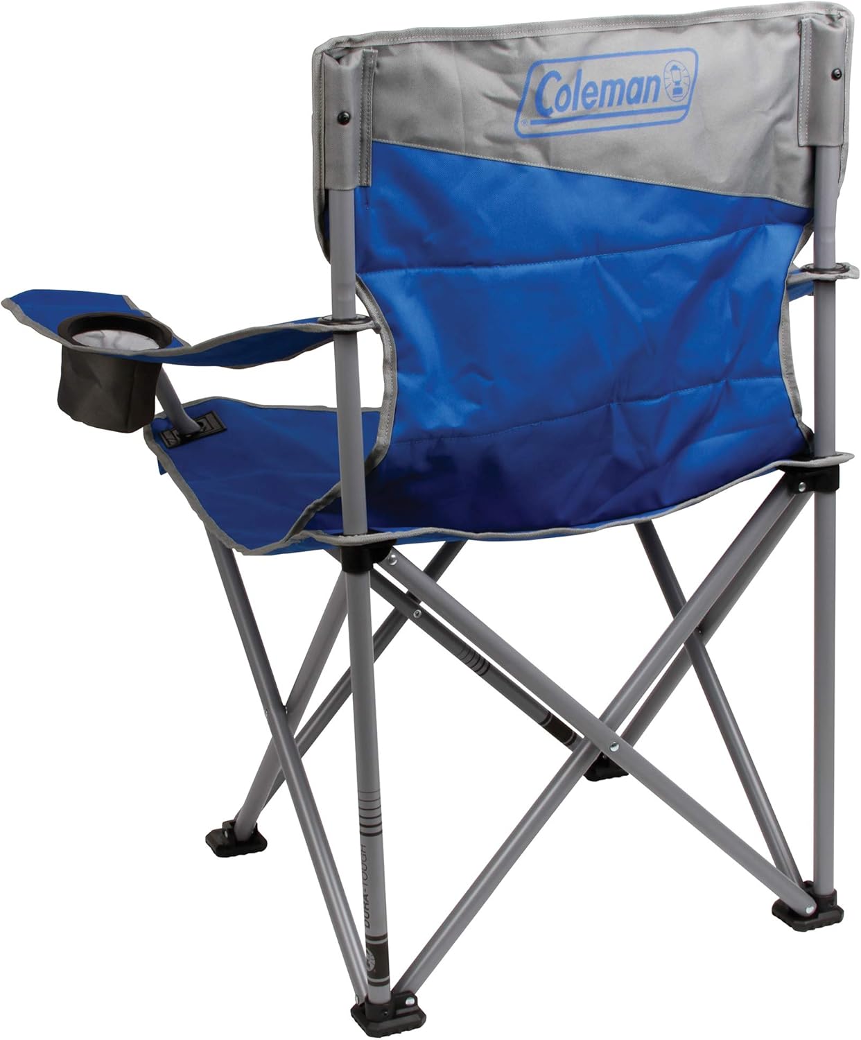 Coleman Big-N-Tall – Silla cuádruple con portavasos y bolsillo lateral, resistente al agua, silla de campamento de gran tamaño que soporta hasta 600