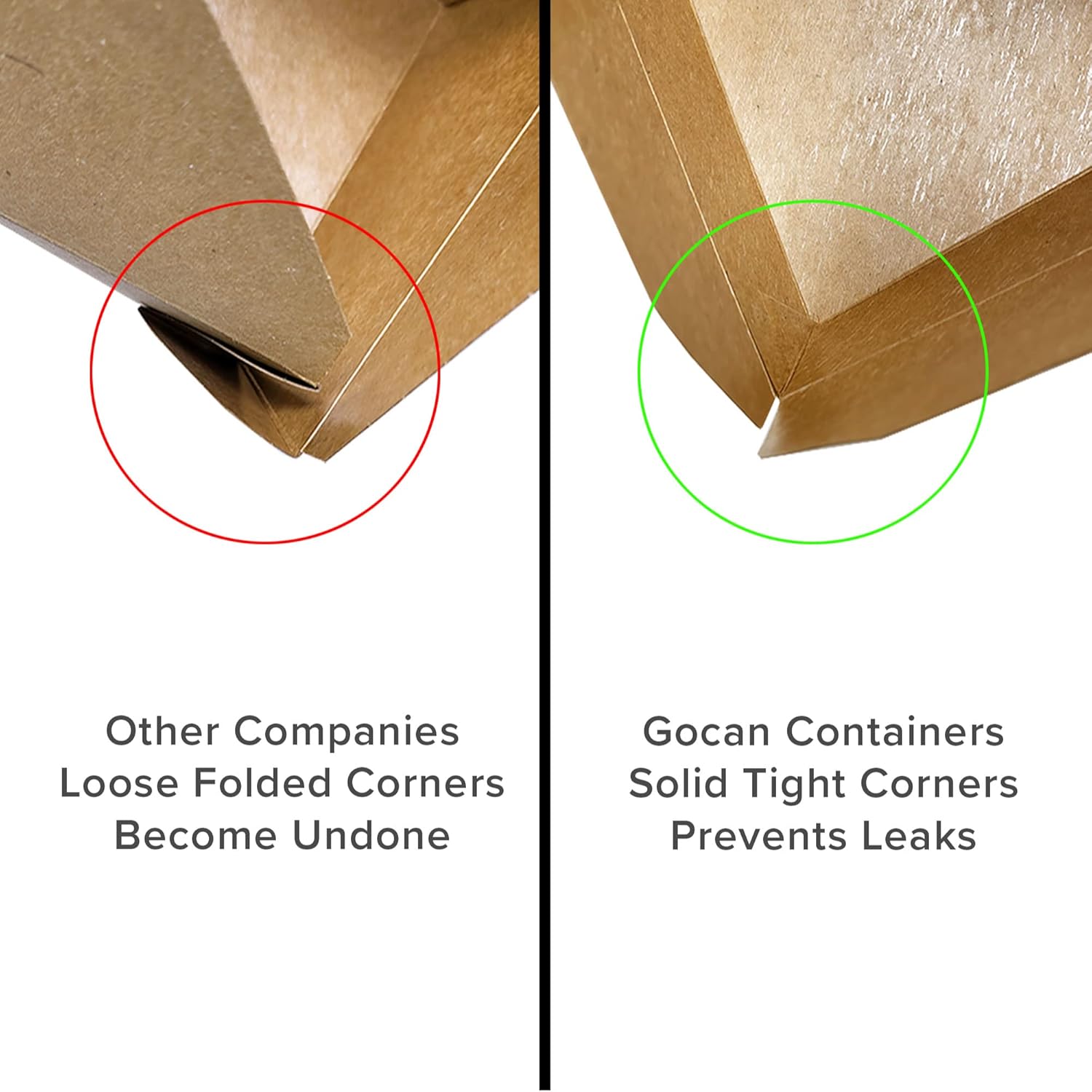 #3 Mediano paquete de 50  51 oz recipientes de papel kraft para llevar, aptos para microondas, compostables, ideales para pollo, control superior de