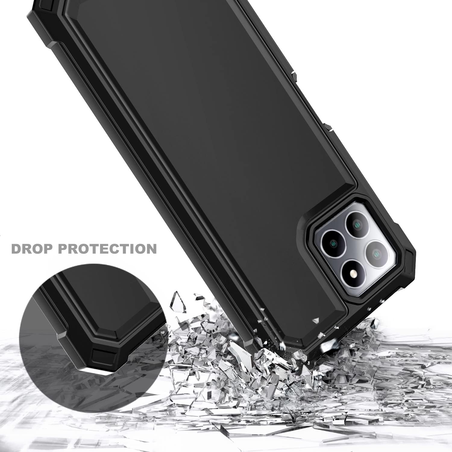 NZND Funda para Boost Mobile Celero 5G Plus 2023 de 7.0 pulgadas (solo versión grande) con protector de pantalla incorporado, funda protectora de