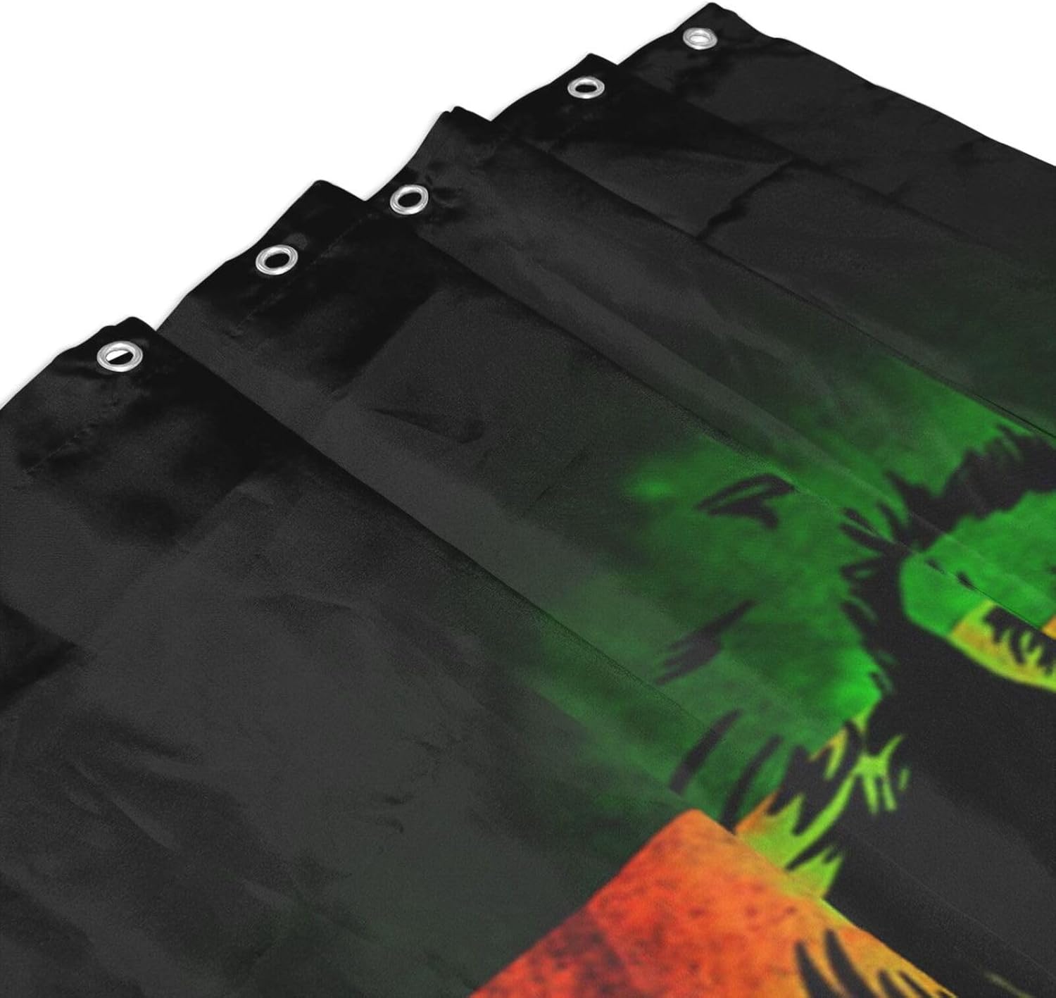 Cortina de ducha impermeable con diseño de león de Judá Rastafara para bañera, 12 ganchos inoxidables para decorar el baño, 60 x 72 pulgadas