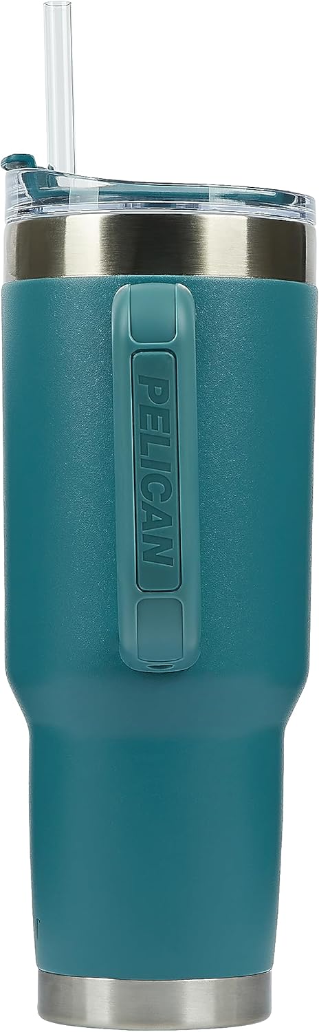 Pelican Hydration Pelican Porter – Vaso aislado al vacío de 40 onzas, acero inoxidable reciclado de doble pared de viaje con doble tapa, taza de