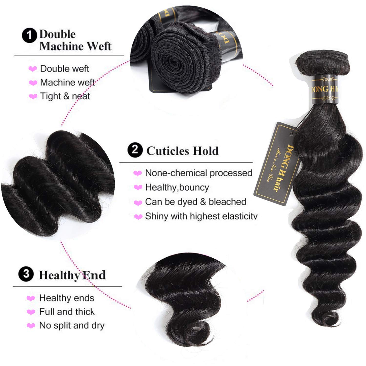 Paquetes individuales de cabello humano virgen peruano 9A de onda profunda, paquetes individuales de ondas sueltas, paquetes húmedos y ondulados,