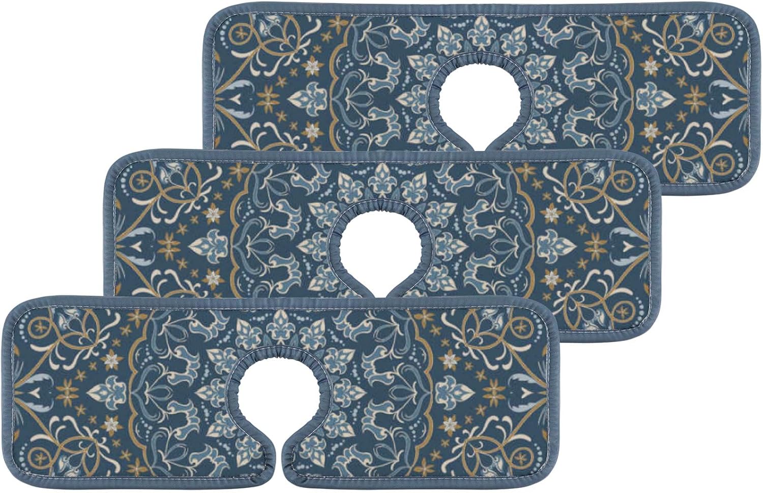 Almohadillas absorbentes de agua para grifo de microfibra de 15 pulgadas, tapete de secado de platos, protector contra salpicaduras, colector de
