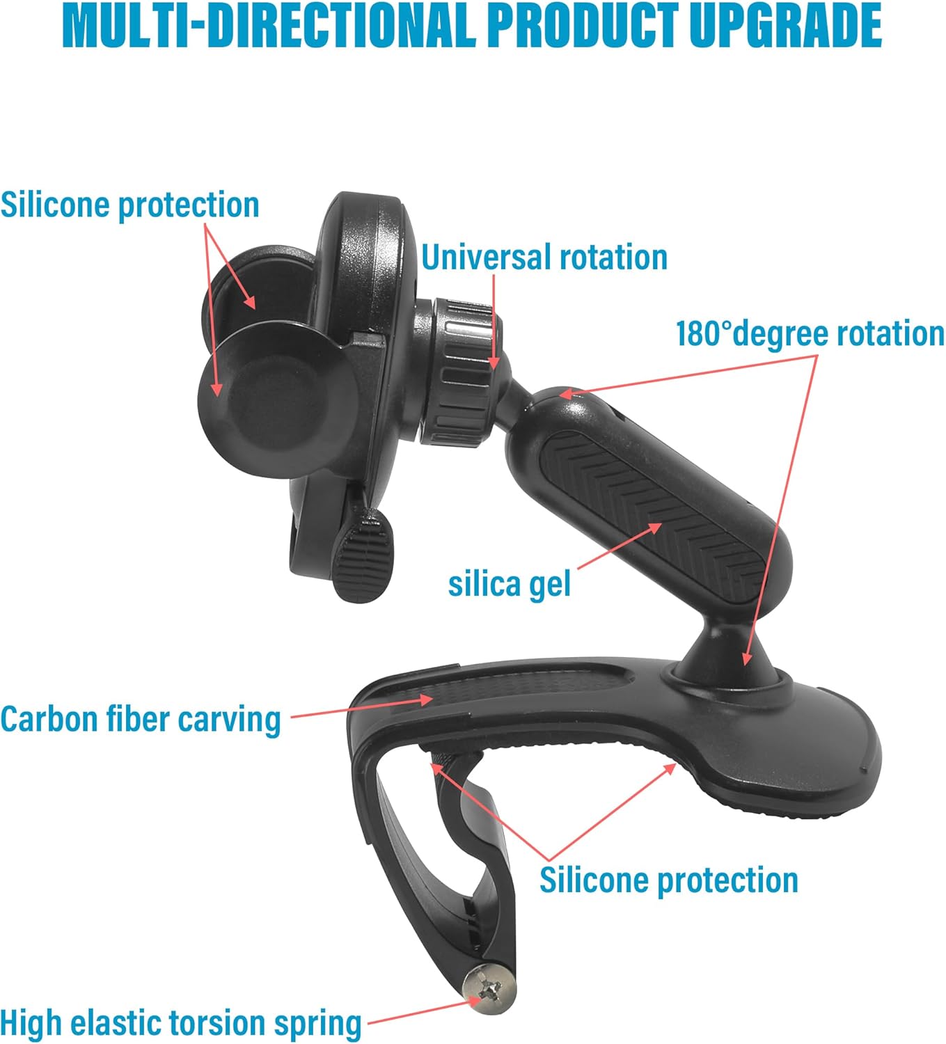 Soporte para teléfono de automóvil, soporte para teléfono celular con placa de número de estacionamiento, soporte de teléfono para automóvil,
